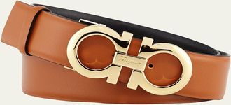 Ferragamo Gancini-Buckle Reversible Leather Belt
