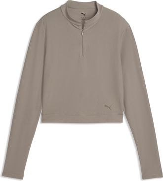 Puma Maglia a maniche lunghe con zip CLOUDSPUN da donna, Accessori, Beige, XL