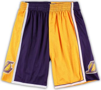 Mitchell & Ness x NBA Los Angeles Lakers Split Swingman Shorts Yellow Purple SMSH4855-LAL09PPPPRYW