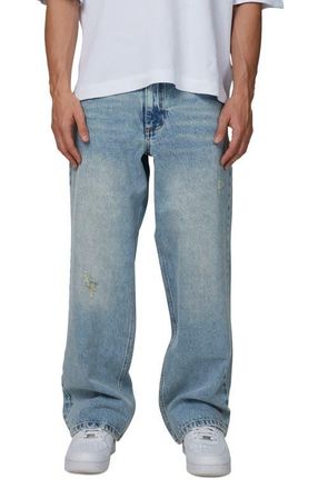 Good For Nothing Straight Leg Baggy Jeans in Blue at Nordstrom, Size Xx-Large Uk