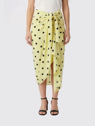 Sportmax Polka Dot Satin Midi Skirt
