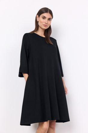 Soyaconcept Shirtkleid SOYACONCEPT SC-BANU 155, Damen, Gr. L, N-Gr, schwarz, Jersey, Obermaterial: 48% Modal, 48% Polyester, 4% Elasthan, unifarben, l&auml;ssig geschn