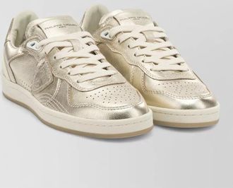Philippe Model sneakers slip on round toe metallic finish