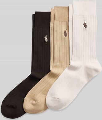 Ralph Lauren Socken aus Baumwoll-Mix im 3er-Pack in Camel, Gr&ouml;&szlig;e 43-46