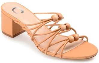 Journee Collection Kennadi Block Heel Sandal in Tan at Nordstrom Rack, Size 6.5