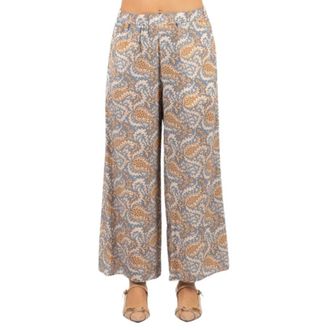 Max Mara Wide Trousers, female, Multicolor, Size: 2XS Pantalone Weekend