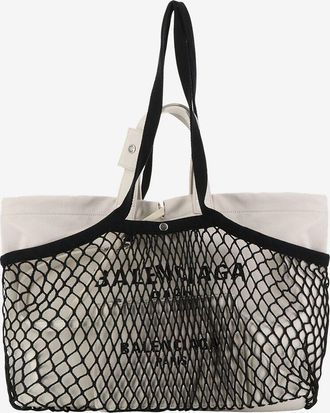 Balenciaga Shopper aus Segeltuch und Netz 24/7 Medium