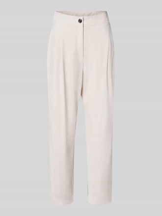 Marc Cain Bundfaltenhose in Two-Tone-Machart in Sand, Gr&ouml;&szlig;e 34