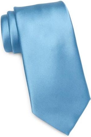 Nordstrom Rack Solid Satin Tie in Ocean at Nordstrom Rack