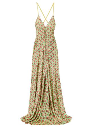Etro Printed Woven Maxi Dress Size L