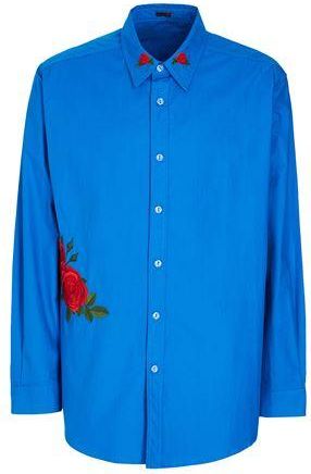 8 by YOOX EMBROIDERED OVERSIZE SHIRT