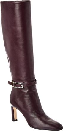 Sergio Rossi Nora 80 Leather Knee-High Boot