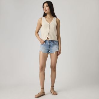 Levi's Low Shorts - Womens - 23 - Blue