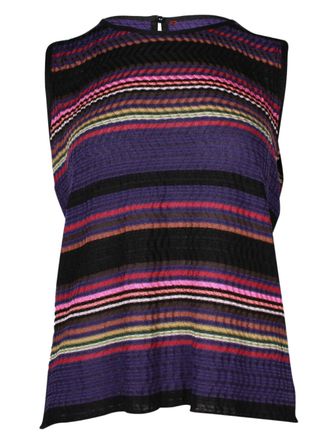 Missoni Top smanicato a righe - Viola