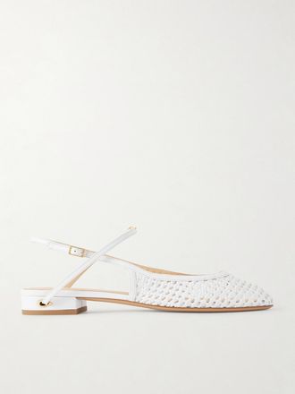 Jennifer Chamandi Ballerine Slingback In Pelle Intrecciata Mattia 20 - Bianco