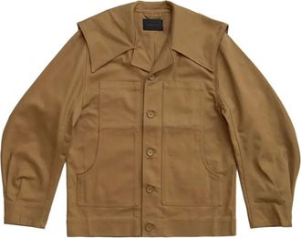 Simone Rocha long sleeve shirt jacket - Brown
