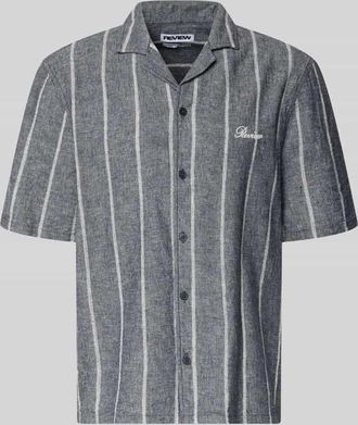 Review Regular Fit Freizeithemd aus Baumwoll-Leinen-Mix mit Reverskragen in Marine, Gr&ouml;&szlig;e XL