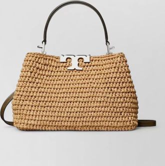 Tory Burch eleanor mini raffia shoulder bag