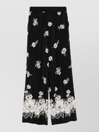 Parosh relaxed wide leg ankle length trousers