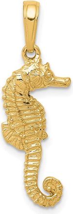 Diamond2Deal 14k Yellow Gold Seahorse Pendant
