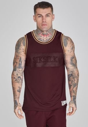 Siksilk Mens Burgundy Basketball Vest M