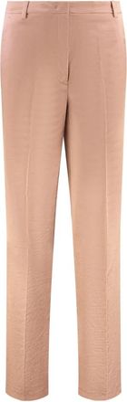 Pinko Panuro Broeken - Dames - Straight fit broeken - Roze - 2XS - Katoen - Broeken