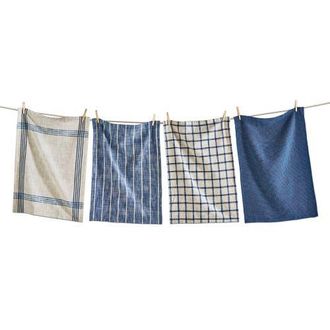 Tag Canyon Woven Dishtowel Set of 4 Midnight Blue Kitchen Cloths at Nordstrom