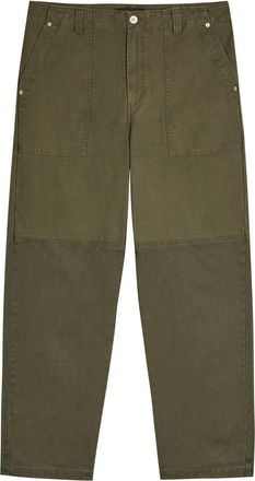 Wales Bonner Wales Bonner Brixton Panelled Tapered-leg Trousers - Olive - XL