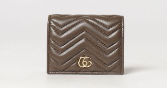 Gucci Portafoglio bifold GG Marmont in nappa matelass&eacute; con motivo chevron