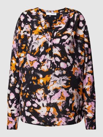 Selected Blusenshirt mit Allover-Muster Modell IRENE in Black, Größe 34