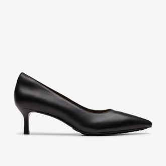 Clarks Adela Court Zwarte Leren Schoenen