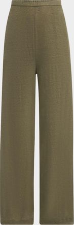 Majestic Filatures Wide-Leg Stretch Linen Lounge Pants