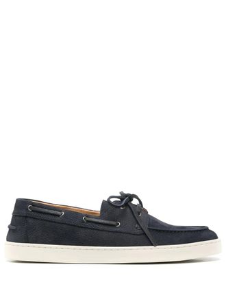 Henderson Baracco suede boat shoes - Blue