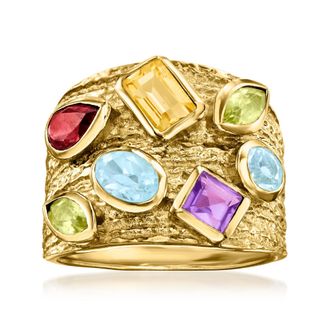 Ross-Simons Multi-Gemstone Ring in 18kt Gold Over Sterling