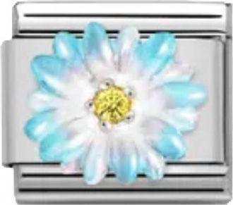 Nomination Womens Composable Classic Links For Her In Light Blue Flower