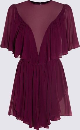 Twin-Set Purple Viscose Mini Dress