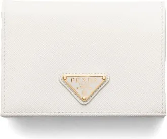 Prada triangle-logo leather wallet - women - Leather - One Size - White