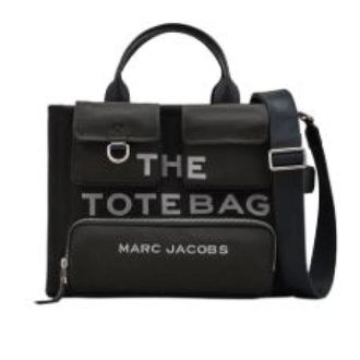 Marc Jacobs Tote Bags, female, Black, Size: ONE SIZE The Cargo Canvas Medium Tote Bag
