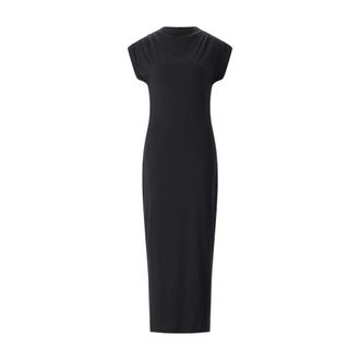 Anine Bing Midi Jurk - Dames - Casual kleedjes - Zwart - L - Kleedjes