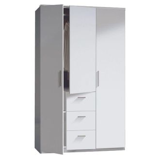 No Brand Armario Ward 3 Puertas Blanco Brillo 120cm (ancho) X 200cm (alto)