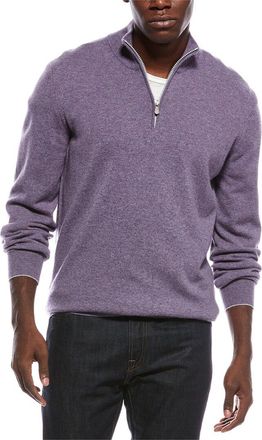 Brunello Cucinelli 1/4-Zip Cashmere Mock Neck Sweater