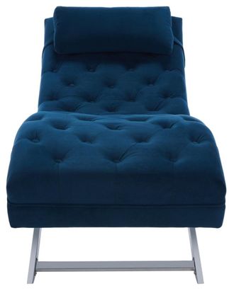 Safavieh Chaise en eucalipto/madera de caucho navy