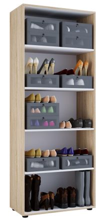 ebuy24 Estante De Madera Vcm Dimensiones: An. 70 X Al. 178 X T. 40 Cm 5 Compartimentos Estante Multiusos Estanter&iacute;a Sin Puertas - Vandol (sonoma Oak (s&auml;gerau