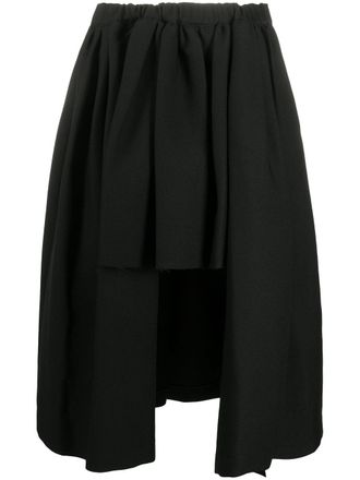Comme Des Gar&ccedil;ons asymmetric flared skirt - Black