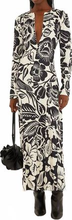 Farm Rio Cashews Maxi Dress In Off-White