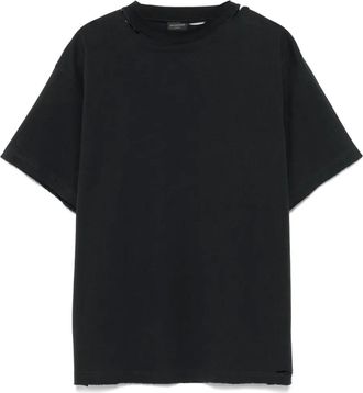Balenciaga T-shirt Security Tape con logo - Nero