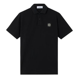 Stone Island 2200008 Katoen Piqu&eacute; Polo - Heren - Polos - Zwart - 2XL - Katoen - Tops