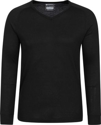Mountain Warehouse Talus V Neck Thermal Top in Black at Nordstrom, Size Xx-Small