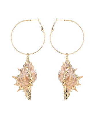 Eyecandy LA Eye Candy La Loop Shell Drop Earring