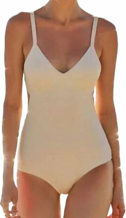 Surfea Womens Ribbed Monokini Swimsuit In Off White